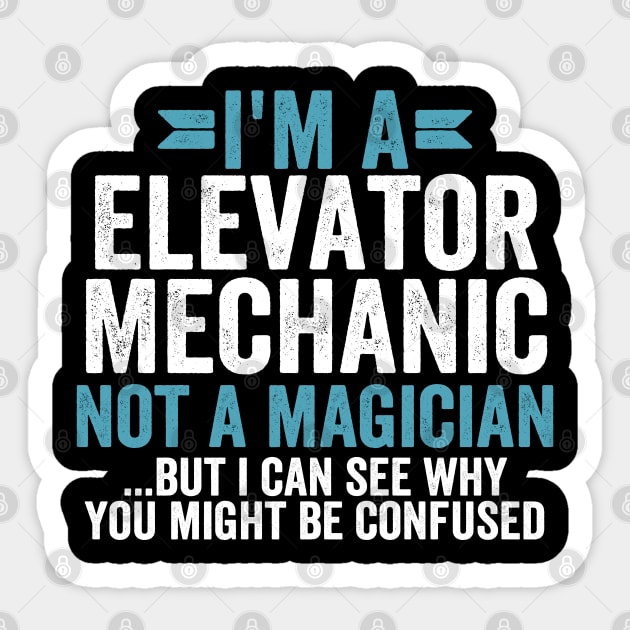 Elevator mechanic Sticker by Be Cute 